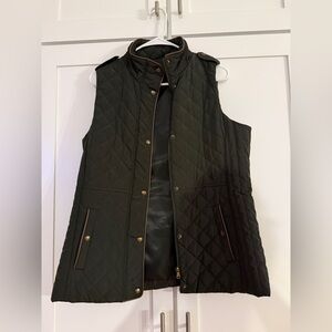 Ralph Lauren Quilted Army Green Fall Vest